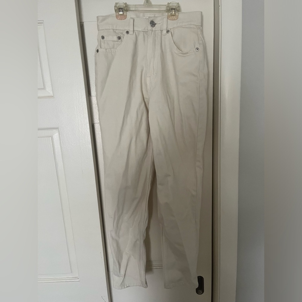 Ivory straight leg jeans